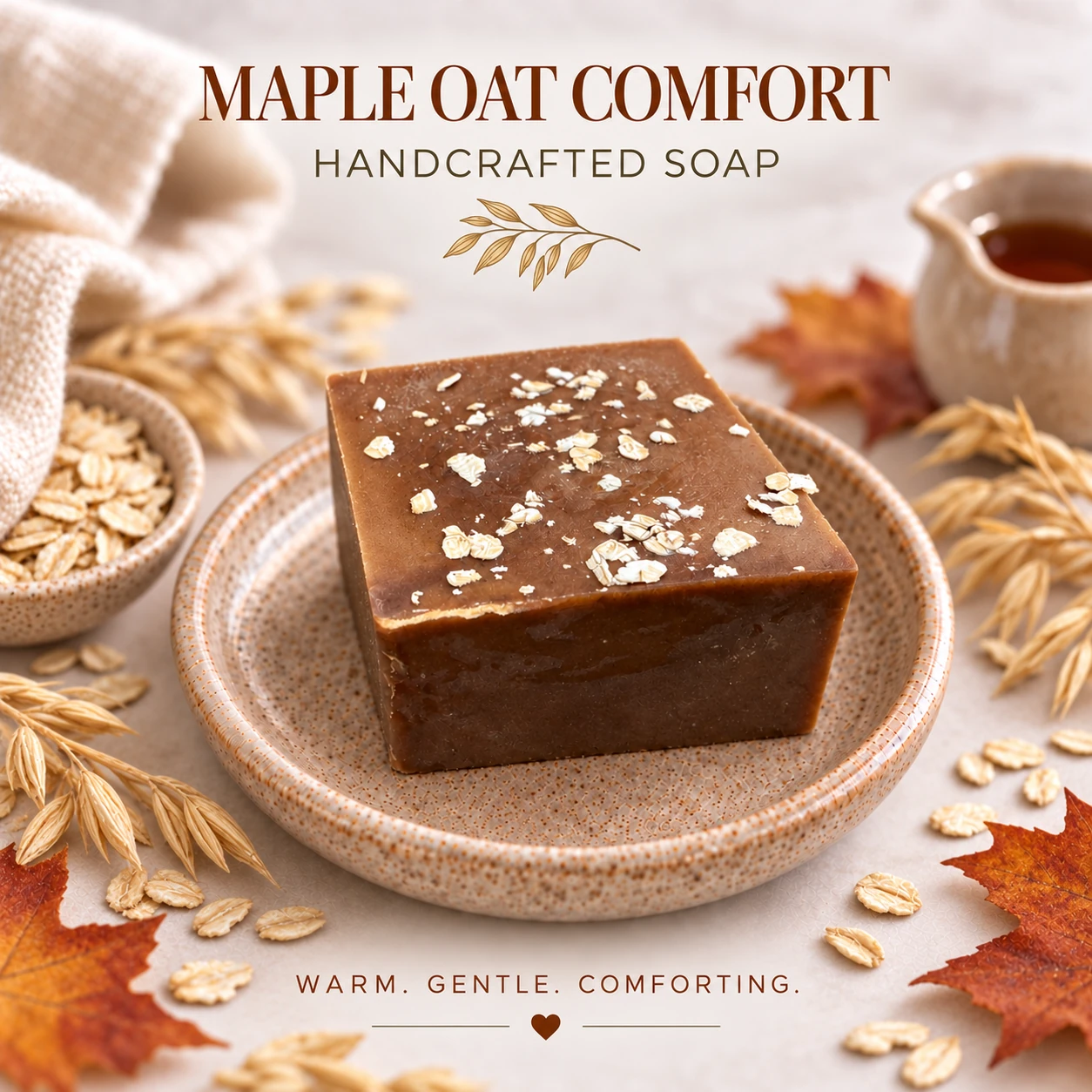 Maple Oat Comfort handcrafted soap