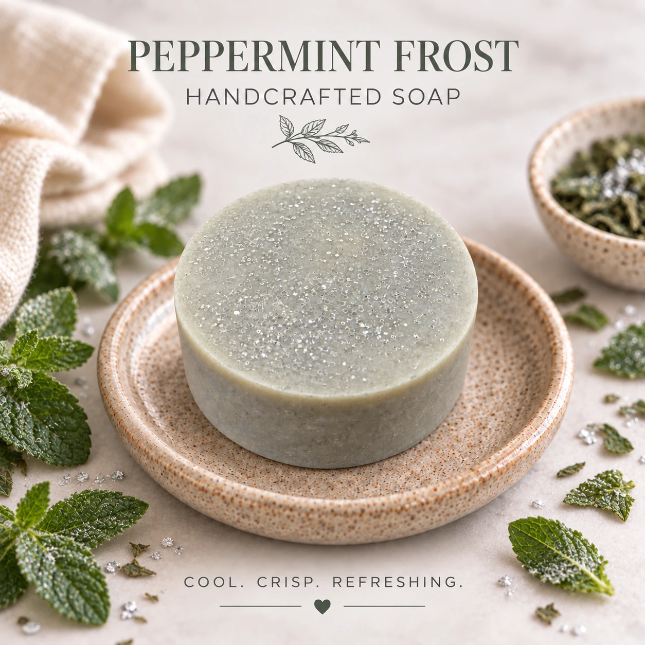 Peppermint Frost handcrafted soap